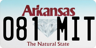 AR license plate 081MIT