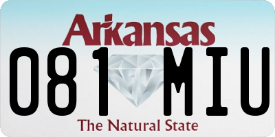 AR license plate 081MIU