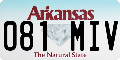 AR license plate 081MIV