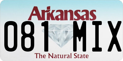 AR license plate 081MIX