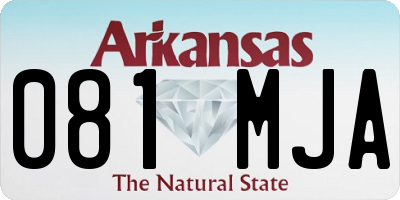 AR license plate 081MJA