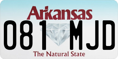AR license plate 081MJD