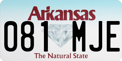 AR license plate 081MJE