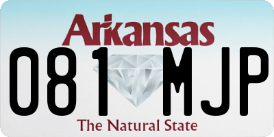 AR license plate 081MJP