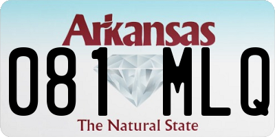 AR license plate 081MLQ