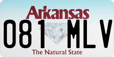AR license plate 081MLV