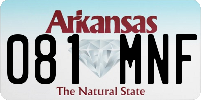 AR license plate 081MNF