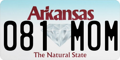 AR license plate 081MOM