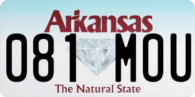 AR license plate 081MOU