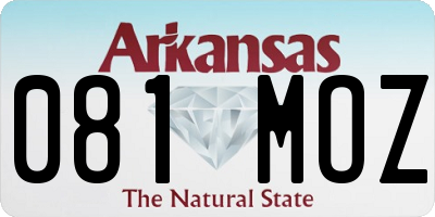 AR license plate 081MOZ