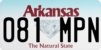 AR license plate 081MPN