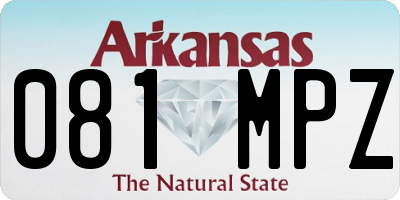 AR license plate 081MPZ