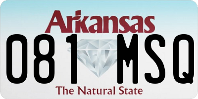 AR license plate 081MSQ