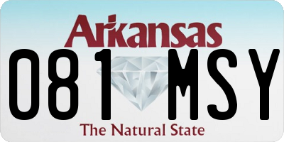 AR license plate 081MSY