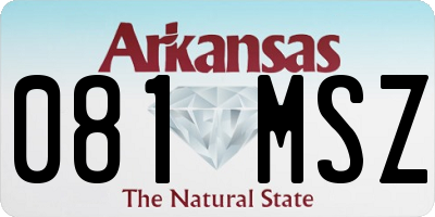 AR license plate 081MSZ