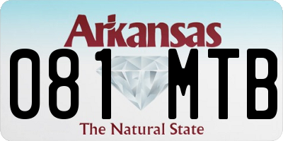 AR license plate 081MTB