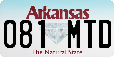 AR license plate 081MTD