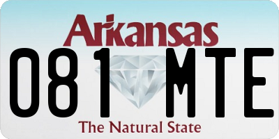 AR license plate 081MTE