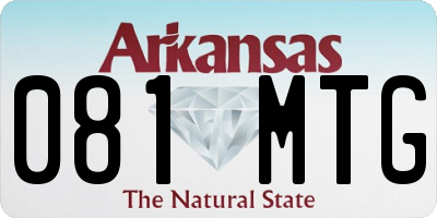 AR license plate 081MTG