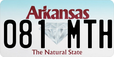 AR license plate 081MTH