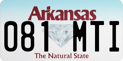 AR license plate 081MTI