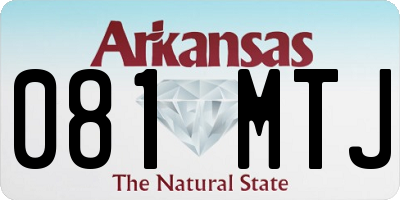 AR license plate 081MTJ