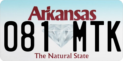 AR license plate 081MTK