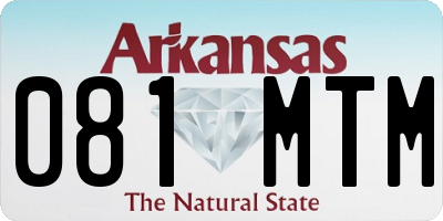 AR license plate 081MTM