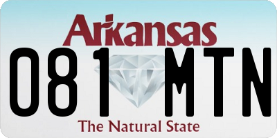 AR license plate 081MTN