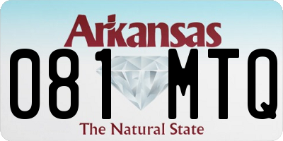 AR license plate 081MTQ