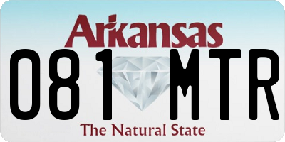 AR license plate 081MTR