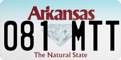 AR license plate 081MTT