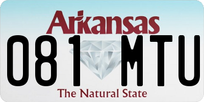 AR license plate 081MTU