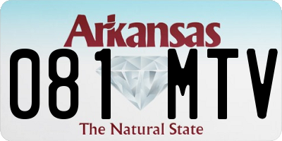 AR license plate 081MTV