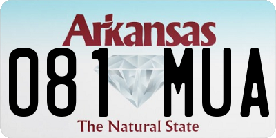 AR license plate 081MUA