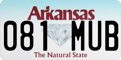 AR license plate 081MUB