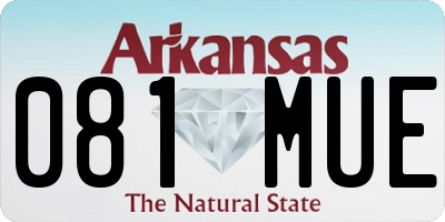 AR license plate 081MUE