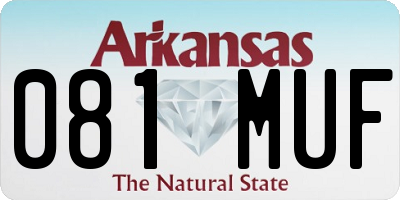 AR license plate 081MUF