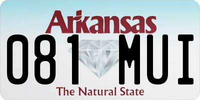 AR license plate 081MUI