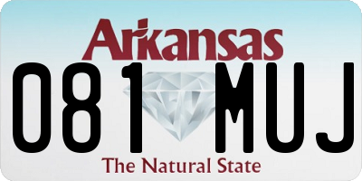AR license plate 081MUJ