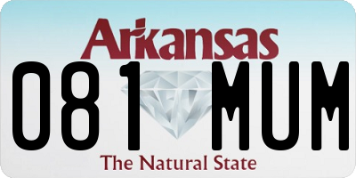 AR license plate 081MUM