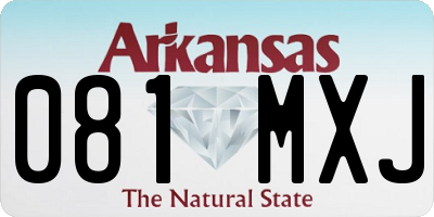 AR license plate 081MXJ