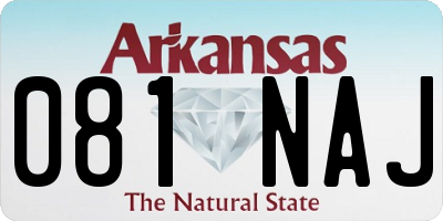 AR license plate 081NAJ