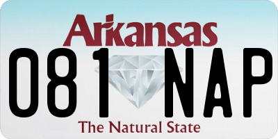 AR license plate 081NAP