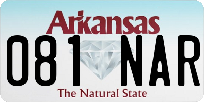 AR license plate 081NAR
