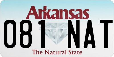 AR license plate 081NAT