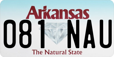 AR license plate 081NAU