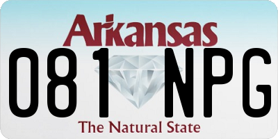 AR license plate 081NPG