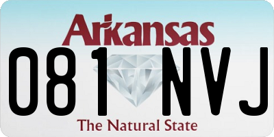 AR license plate 081NVJ