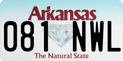AR license plate 081NWL